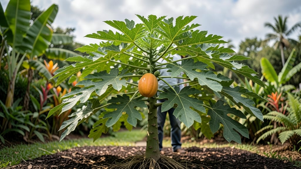 How Tall Papaya Trees Grow: Sunlight Needs That Double Their Height Naturally