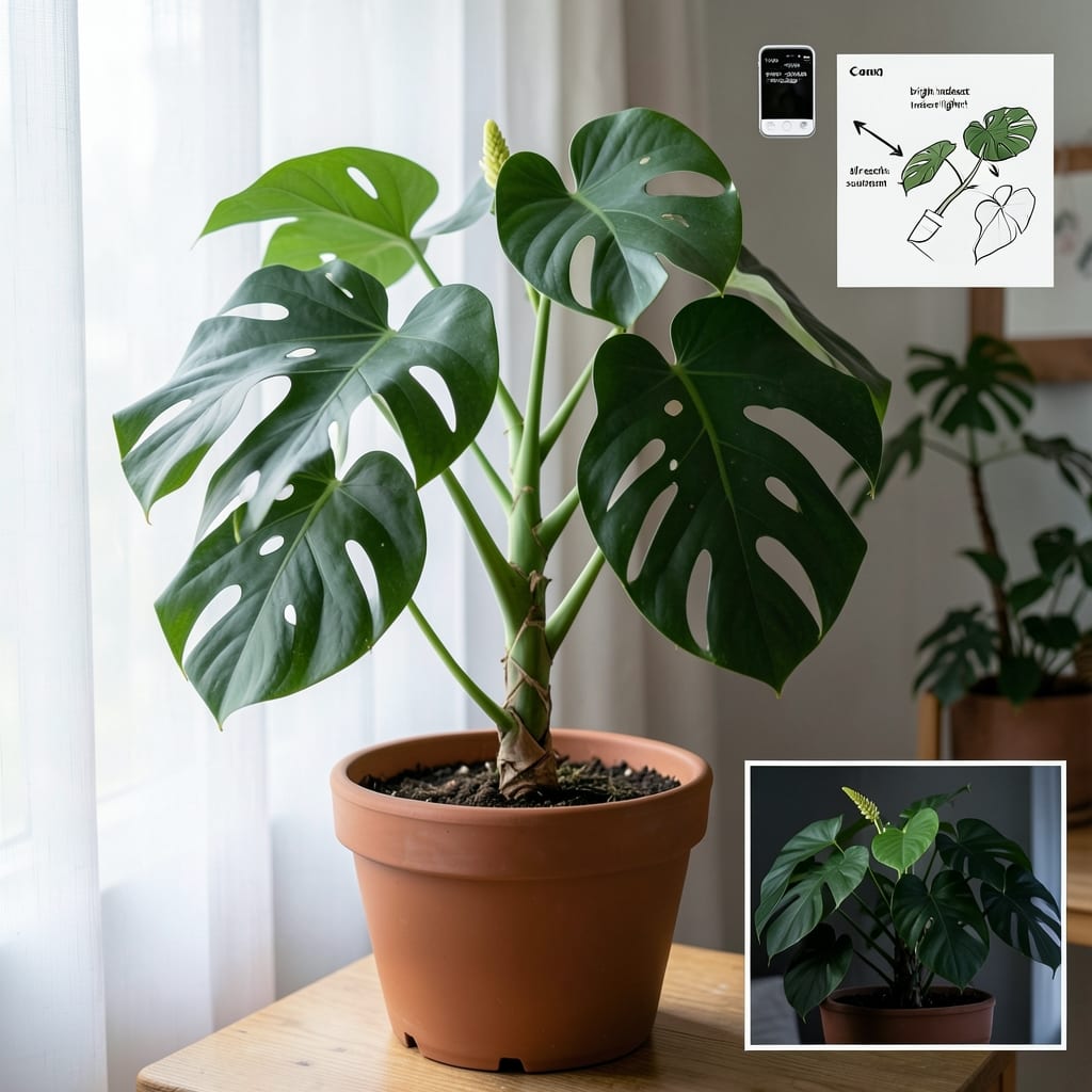 How Much Light for Swiss Cheese Plant: Exact Hours Needed for Variegated Leaves