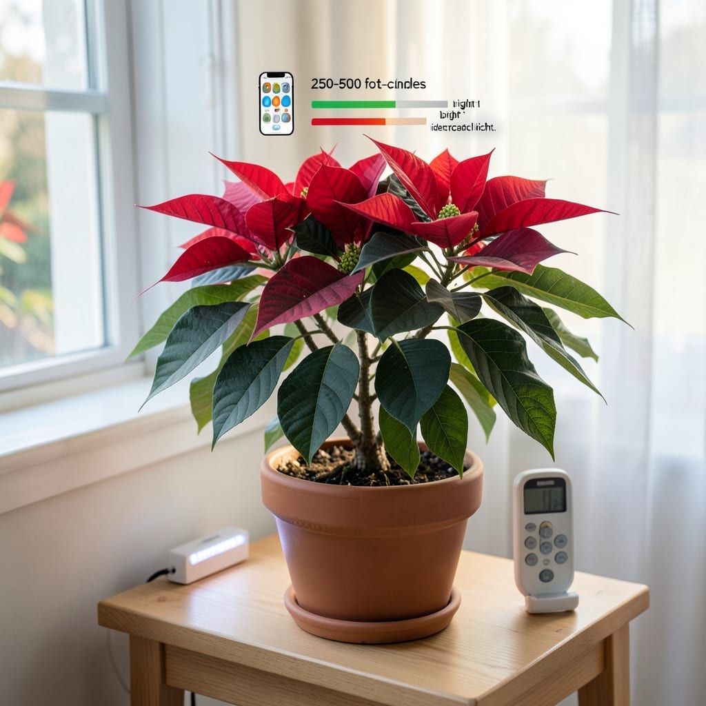 How Much Light Do Poinsettia Plants Need: Bright Indirect Sun Secrets for Lush Growth